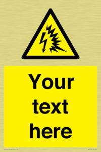 Custom warning Arc flash